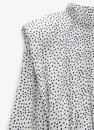 Шикарное платье от zara в горох