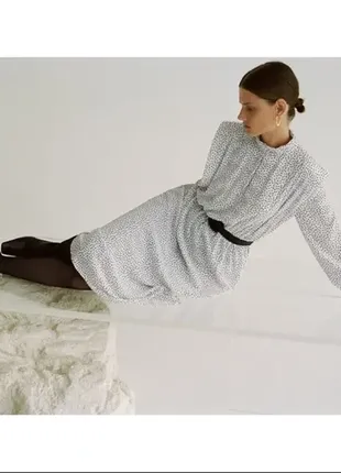 Шикарное платье от zara в горох