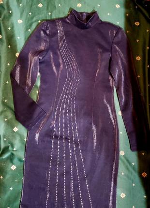 Платье вечернее темно синее