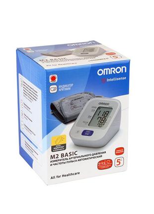 Тонометр omron m2 basic (hem-7121-aru) автоматичний на плече з адаптером гарантія 5 років2 фото