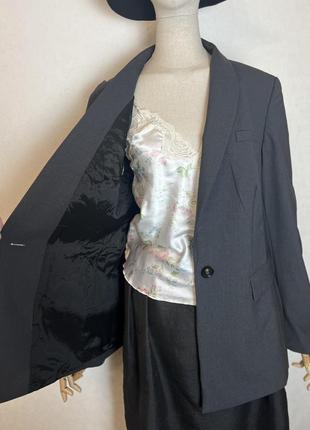 Серый жакет,пиджак, блейзер, офисный, классический стиль,люкс бренд,escada,2 фото