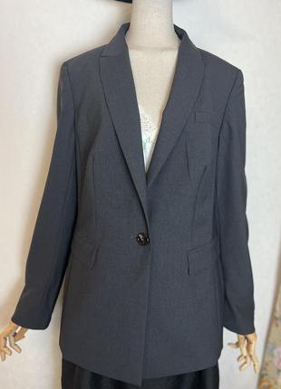 Серый жакет,пиджак, блейзер, офисный, классический стиль,люкс бренд,escada,9 фото