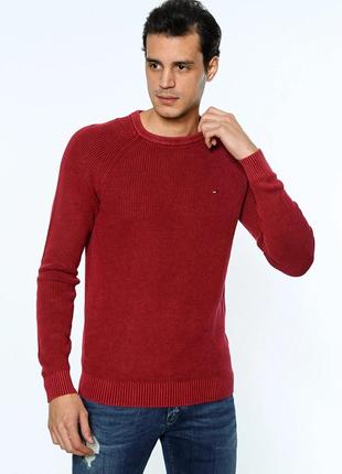 Светр tommy hilfiger denim basic washed knit sweater1 фото