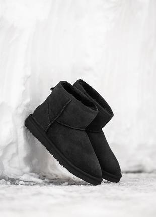 Угги замшевые зимние ugg classic mini,качественные сапоги унисекс2 фото