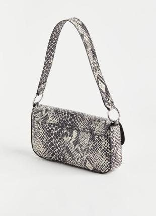 Стильна сумка багет зміїний принт  від h&m5 фото