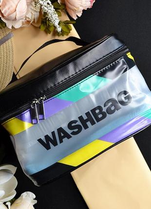 Женская вместительная косметичка "washbag" размер 22х14х16 см