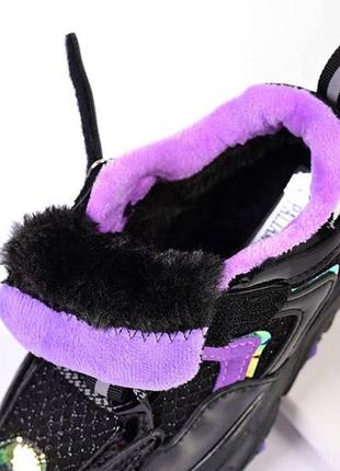 Зимові кросівки для дівчаток фіолетовий4 фото