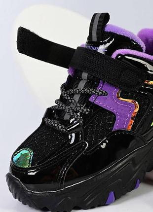 Зимові кросівки для дівчаток фіолетовий2 фото