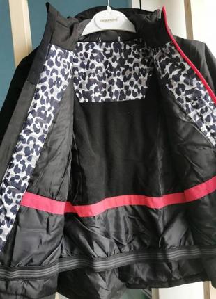 Зимняя термо куртка с леопардовым принтом / лыжная3 фото