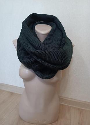 Чорний довгий хомут/ однотонний жіночий хомут