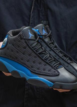 Мужские кроссовки nike air jordan 13 retro black blue 41-42-44-454 фото