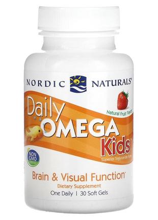 Nordic naturals daily omega kids зі смаком натуральних фруктів 30 капсул омега 3 дітям nor-01817