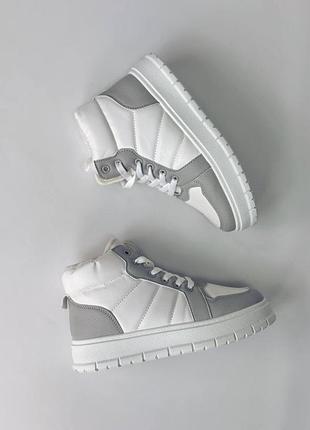 Зимові кросівки sneakers ayron grey (white, beige)
