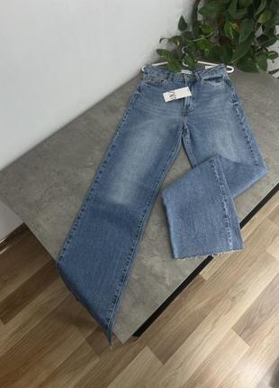 Довгі прямі джинси straight zara