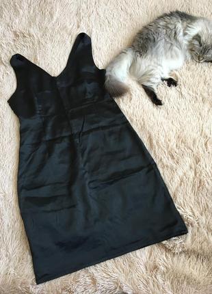 Плаття атласне чорне