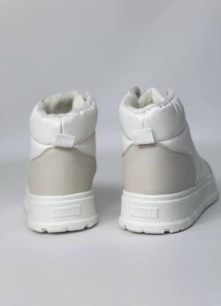 Жіночі зимові високі кросівки sneakers ayron beige6 фото