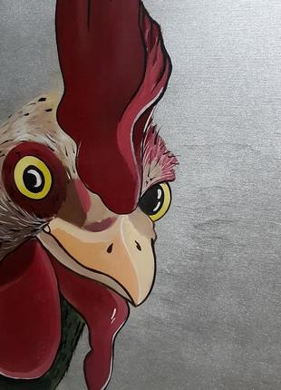 Хитрый петушок, поп арт, модерн