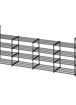 Модульна поличка для взуття, чорний органайзер на 4 полички для прихожої 170x72x28 см чорний
