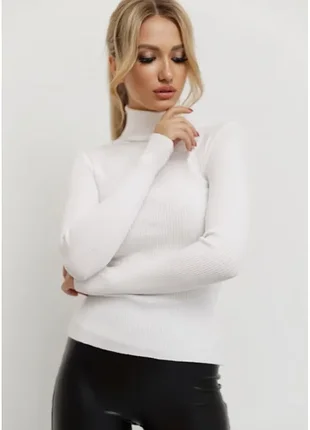 Базовый гольф в рубчик под горло / водолазка / свитер