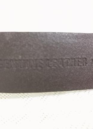 Темно-коричневый кожаный ремень бренда chico`s с золотистой застежкой размер m/l4 фото