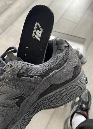 ❄️❄️кроссовки женские  new balance 2002r black  с мехом хутро❄️❄️(зима)4 фото