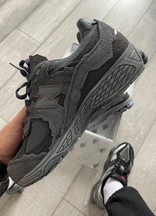 ❄️❄️кроссовки женские  new balance 2002r black  с мехом хутро❄️❄️(зима)2 фото