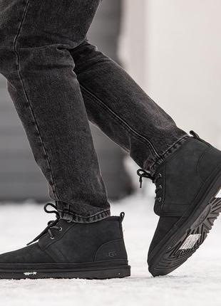 Угги зимние замшевые ugg neumel, качественные теплые ботинки, ботинки мужские