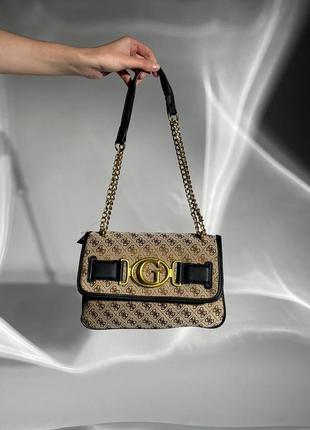 Женская сумка guess aileen crossbody brown/black2 фото