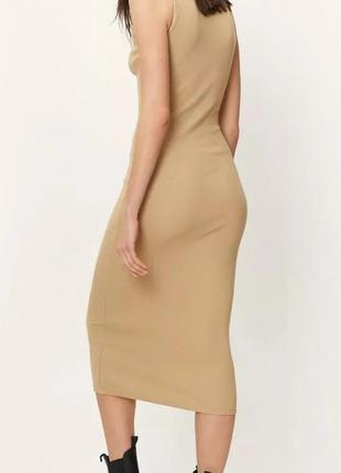 Сукня міді в рубчик 3