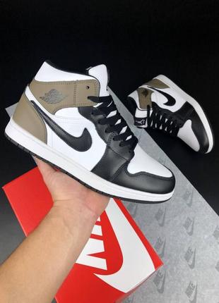 Мужские   jordan 1 retro grey (хутро)  кроссовки   (зима)