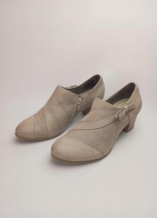 Шкіряні кожані ботильйони туфлі черевики marco tozzi (марко тоцци)7 фото