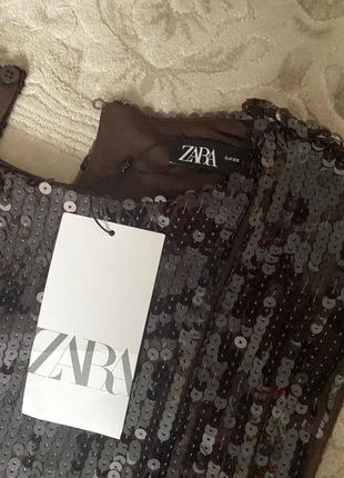 Невероятное платье zara лимит коллекция с пайетками7 фото