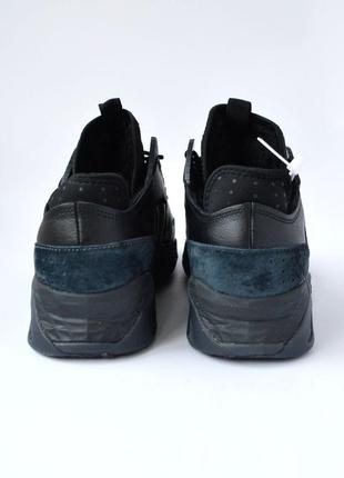 Adidas streetball кроссовки мужские кожаные топ качество найк стритбол натуральная кожа зимние с мехом ботинки сапоги высокие теплые2 фото