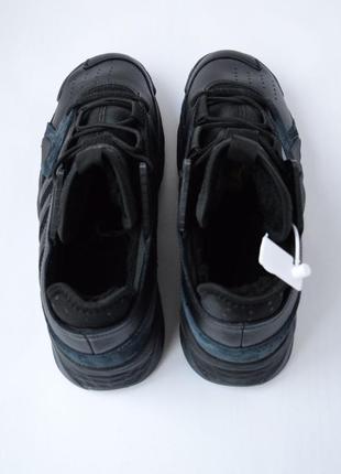 Adidas streetball кроссовки мужские кожаные топ качество найк стритбол натуральная кожа зимние с мехом ботинки сапоги высокие теплые8 фото