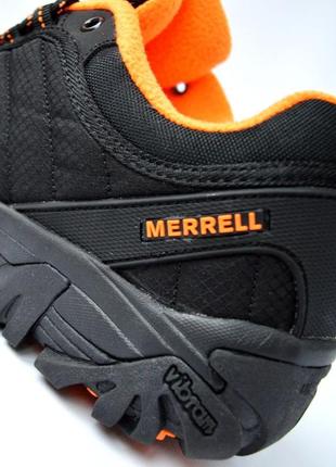 Merrell vibram кроссовки женские осенние зимние евро зима водонепроницаемые отменное качество ботинки сапоги высокие теплые мерел черные с оранжевым5 фото