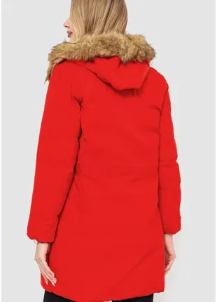 Стильная двусторонняя куртка / пальто с капюшоном и искусственным мехом / пуховик8 фото