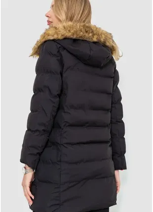 Стильная двусторонняя куртка / пальто с капюшоном и искусственным мехом / пуховик4 фото