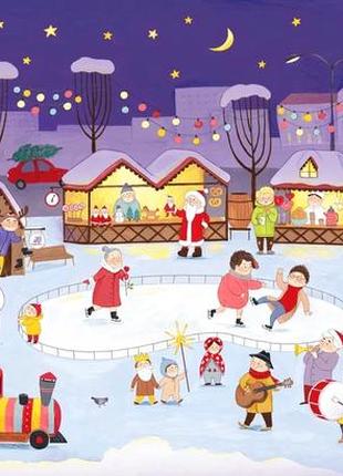 Виммельбух "новорічні канікули" для самых маленьких. картонная детская книги для рассматривания картинок3 фото