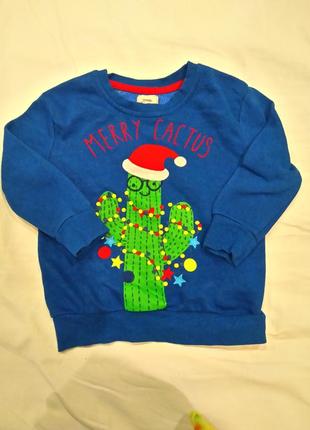 Новогодняя кофта на мальчика на баечке,george