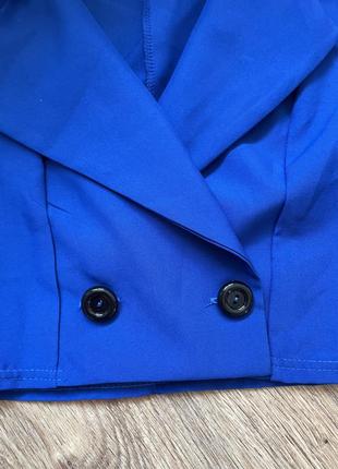 Укороченный пиджак синего кобальта i saw it first размер 385 фото