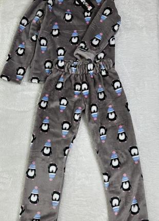 Пижама детская теплая махровая мягкая для мальчика для девочки хорошего качества 110-152