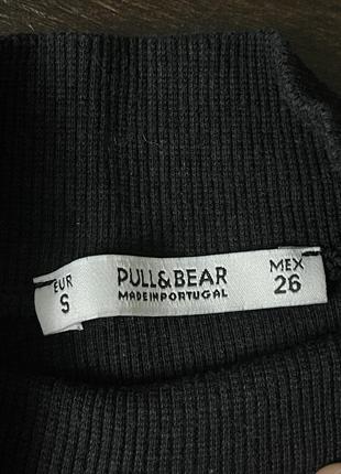 Pull &amp; bear черная трикотажная миди платье s5 фото