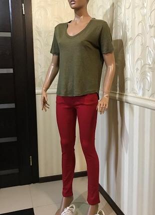 Класична літня футболка, zara, розмір l5 фото