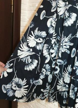 Очаровательная цветочная миди юбка zara4 фото