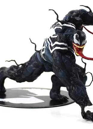 Фигурка аниме venom 14 см, статуэтка из пвх пластика веном на подставке, коллекционная фигурка веном