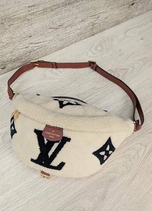 Louis vuitton сумка на пояс бананка на пояс поясна тедді monogram giant teddy fleece chanel bag