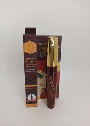 Тушь для подкручивания и удлинения ресниц farmstay princess curl & long lash mascara 12 g