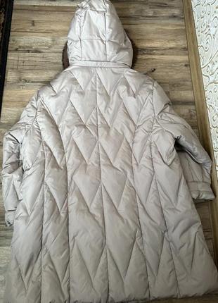 Пуховик пальто женское на пуху зимняя курточка3 фото