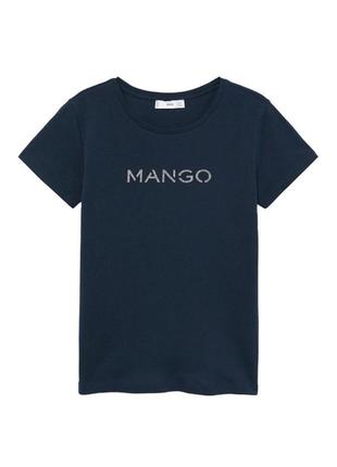 Футболка mango xs синя5 фото