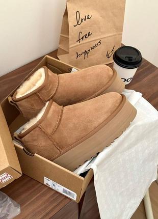 Ugg ultra mini platform уггі на платформі чоботи зима1 фото